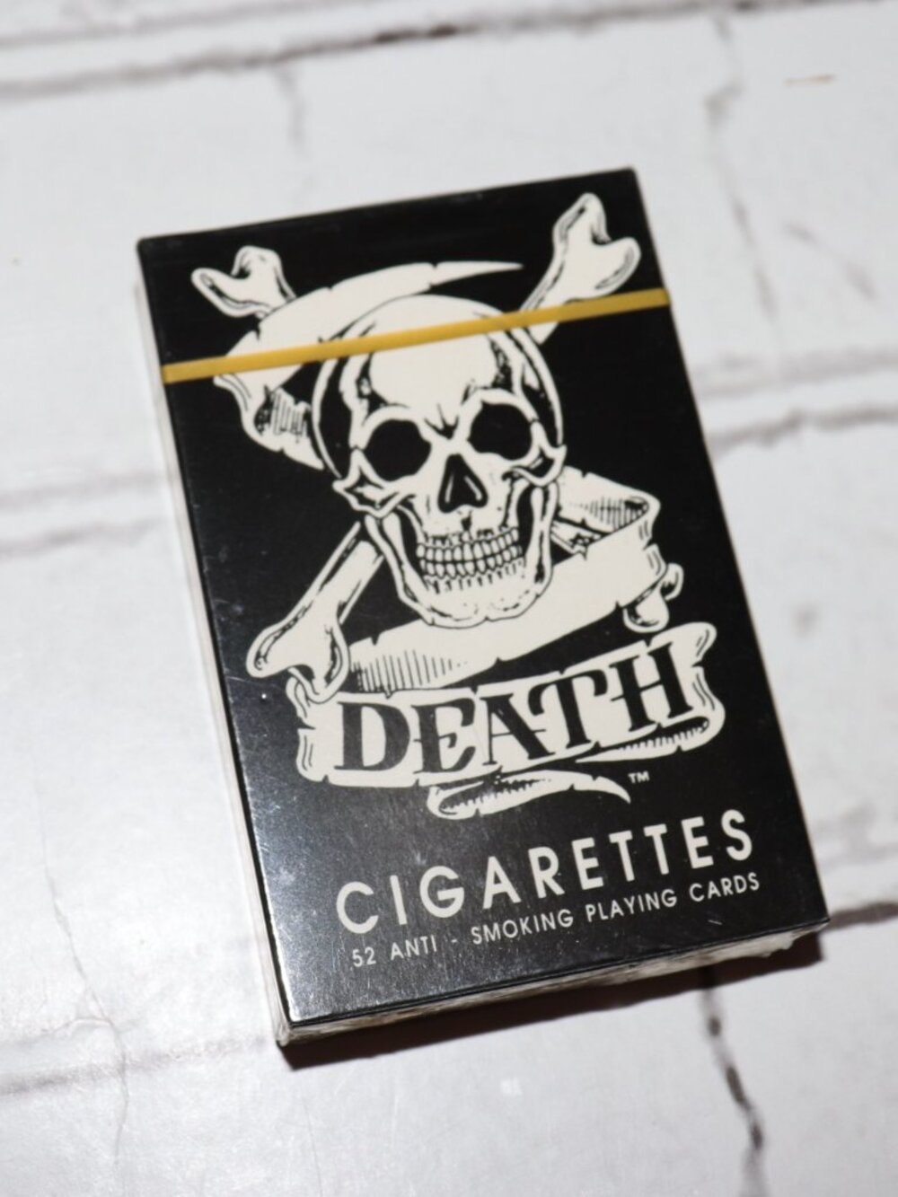 ✨ Vintage 1985 “Death Cigarettes” Anti‑Smoking Playing Cards • NIP ✨